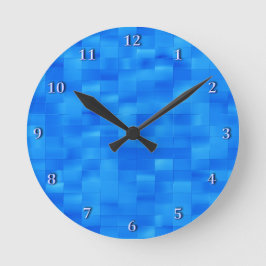 Stilvoller blauer runde wanduhr