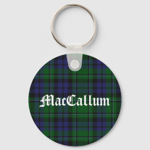 Stilvoller blauer u. grüner MacCallum Tartan Schlüsselanhänger