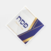 Stilvoller Blauer und Gold Pesach Pessach Serviette (Ecke)
