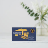 Stilvoller blauer visitenkarte (Stehend Vorderseite)