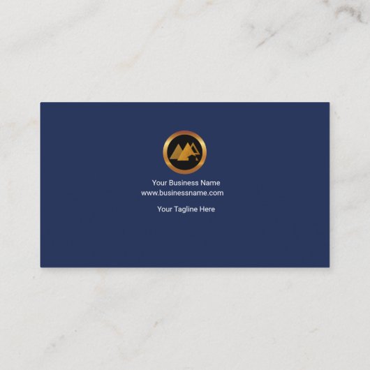 Stilvoller blauer visitenkarte (Rückseite)