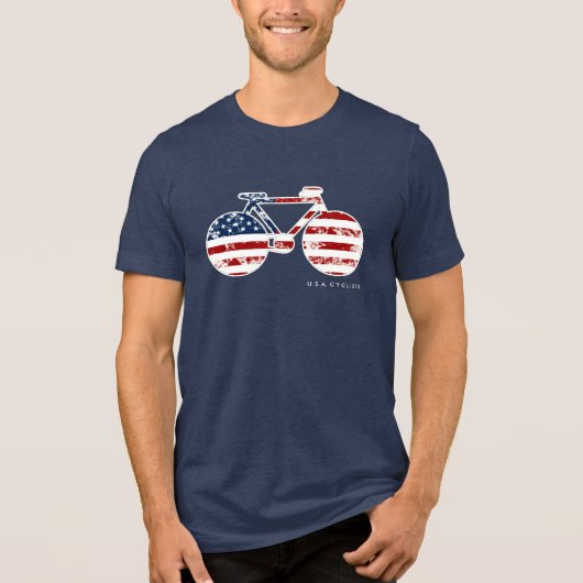 Stilvoller Blick AMERIKA-Radfahrer Tri-Blend Shirt (Vorderseite)