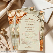 Stilvoller Boho-Rost-Ivory-Sage-Blumen-Hochzeitspl Programm