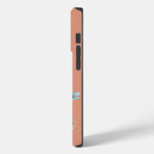 Stilvoller botanischer Wildblumen-Monogramm Pfirsi Case-Mate iPhone Hülle (Rückseite / Links)