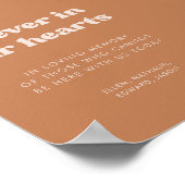 Stilvoller brauner Zucker für immer in unseren Her Poster (Ecke)