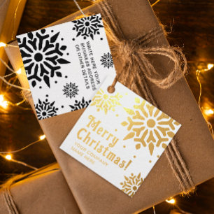 Stilvoller Business Frohe Weihnachten Schneeflocke Geschenkanhänger