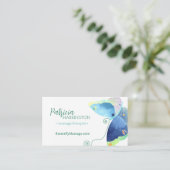 Stilvoller Butterfly-Massagetherapeut Visitenkarte (Stehend Vorderseite)