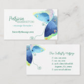 Stilvoller Butterfly-Massagetherapeut Visitenkarte (Vorne/Hinten)