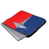 Stilvoller Caduceus-medizinische Symbol-Liga Laptopschutzhülle (Vorne Knopf)