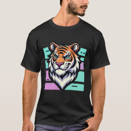 Stilvoller Cartoon Tiger Head Bold & Modern Design T-Shirt