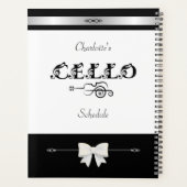 Stilvoller Cellostundenplan-Organizer Planer (Rückseite)