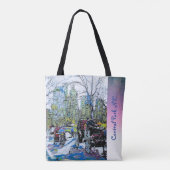 Stilvoller Central Park NYC Print Blush Individuel Tasche (Rückseite)