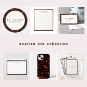 Stilvoller Chic Black Tortoiseshell Designer Visitenkarte