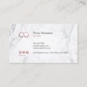 Stilvoller Chic-Minimalistisches Visitenkarte (Rückseite)
