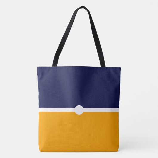 Stilvoller Chic Moderner, blauer gelber Farbblock Tasche (Vorderseite)