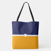 Stilvoller Chic Moderner, blauer gelber Farbblock Tasche (Rückseite)