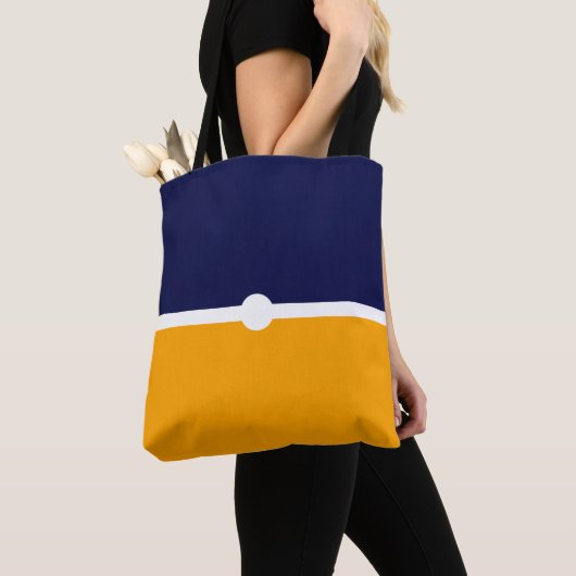 Stilvoller Chic Moderner, blauer gelber Farbblock Tasche (Von Nahem)