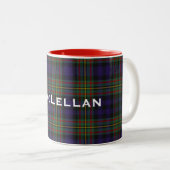 Stilvoller Clan MacLellan Tartan-karierte Tasse (VorderseiteRechts)