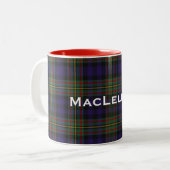 Stilvoller Clan MacLellan Tartan-karierte Tasse (Vorderseite Links)
