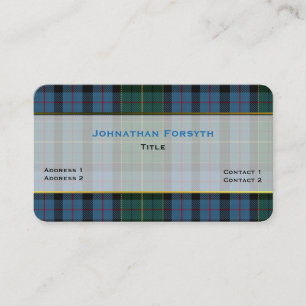 Stilvoller Clan Plaid Forsyth - Individuelle Visit Visitenkarte