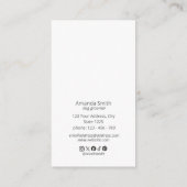 Stilvoller Cocker Spaniel Sage Dogue Visitenkarte (Rückseite)