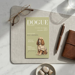 Stilvoller Cocker Spaniel Sage Dogue Visitenkarte