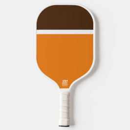 Stilvoller Cocoa Brown White Orange Farbblock Pickleball Schläger