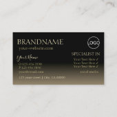 Stilvoller Cooler Schriftart mit Logokombination a Visitenkarte (Rückseite)