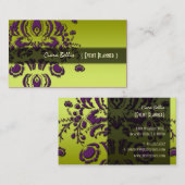 Stilvoller Damast, Visitenkarten Visitenkarte (Vorne/Hinten)