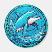 Stilvoller Delphin Magnet (Vorne)