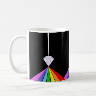 Stilvoller Diamant und Regenbogen Kaffeetasse
