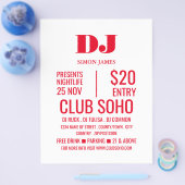 Stilvoller DJ, Club Event Advertising Flyer (Einzeln)