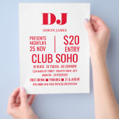 Stilvoller DJ, Club Event Advertising Flyer (Hand)