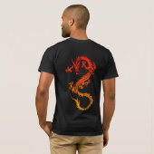 Stilvoller Dragon Tattoo-T - Shirt (Schwarz voll)