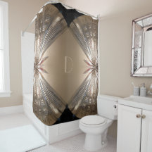 Stilvoller drastischer Duschvorhang