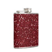 Stilvoller dunkelroter Glitzer Flachmann (Rechts)