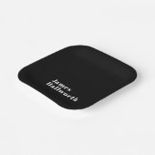 Stilvoller editierbarer Retro-Modern Name (oder an Pappteller (Gewinkelt)