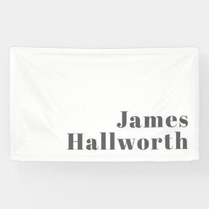 Stilvoller editierbarer Retro-Modern-Text Grau Banner