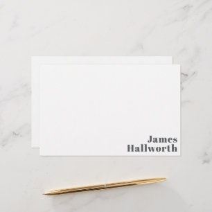 Stilvoller, editierbarer Retro-Modern-Text Grau Briefpapier