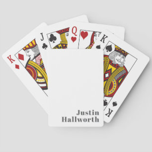 Stilvoller editierbarer Retro-Modern-Text Grau Spielkarten