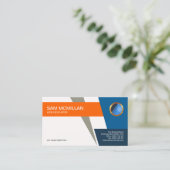 Stilvoller einzigartiger grauer visitenkarte (Stehend Vorderseite)