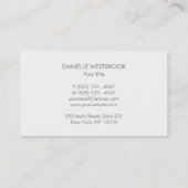 Stilvoller eleganter Imitat-GoldGlitzer Visitenkarte (Rückseite)