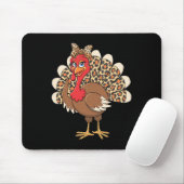 Stilvoller Erntedank-Truthahn mit Leopardenmuster- Mousepad (Mit Mouse)