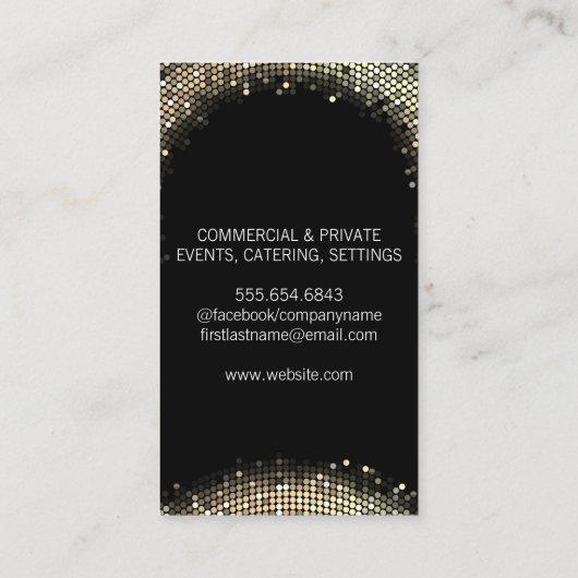 Stilvoller Eventplaner Visitenkarte (Rückseite)