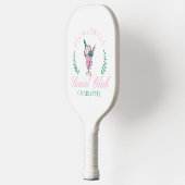 Stilvoller Feminine Pink-Individuelle Name Pickleball Schläger (Links)