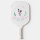 Stilvoller Feminine Pink-Individuelle Name Pickleball Schläger (Vorderseite)