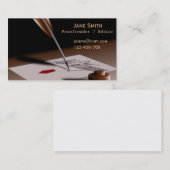 Stilvoller freiberuflich tätiger Korrektor mit Visitenkarte (Vorne/Hinten)