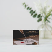 Stilvoller freiberuflich tätiger Korrektor mit Visitenkarte (Stehend Vorderseite)