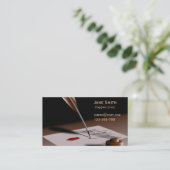 Stilvoller freiberuflich tätiger Werbetexter mit Visitenkarte (Stehend Vorderseite)