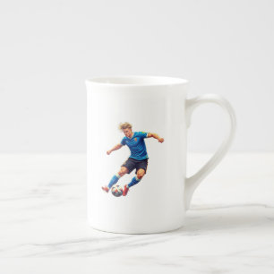 Stilvoller Fußball-Fan-Kaffeebecher Porzellantasse